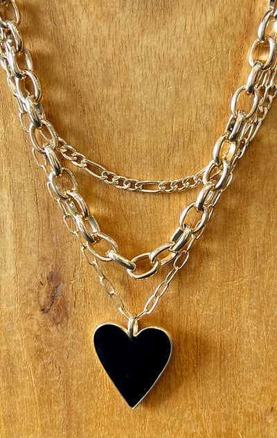black heart necklace