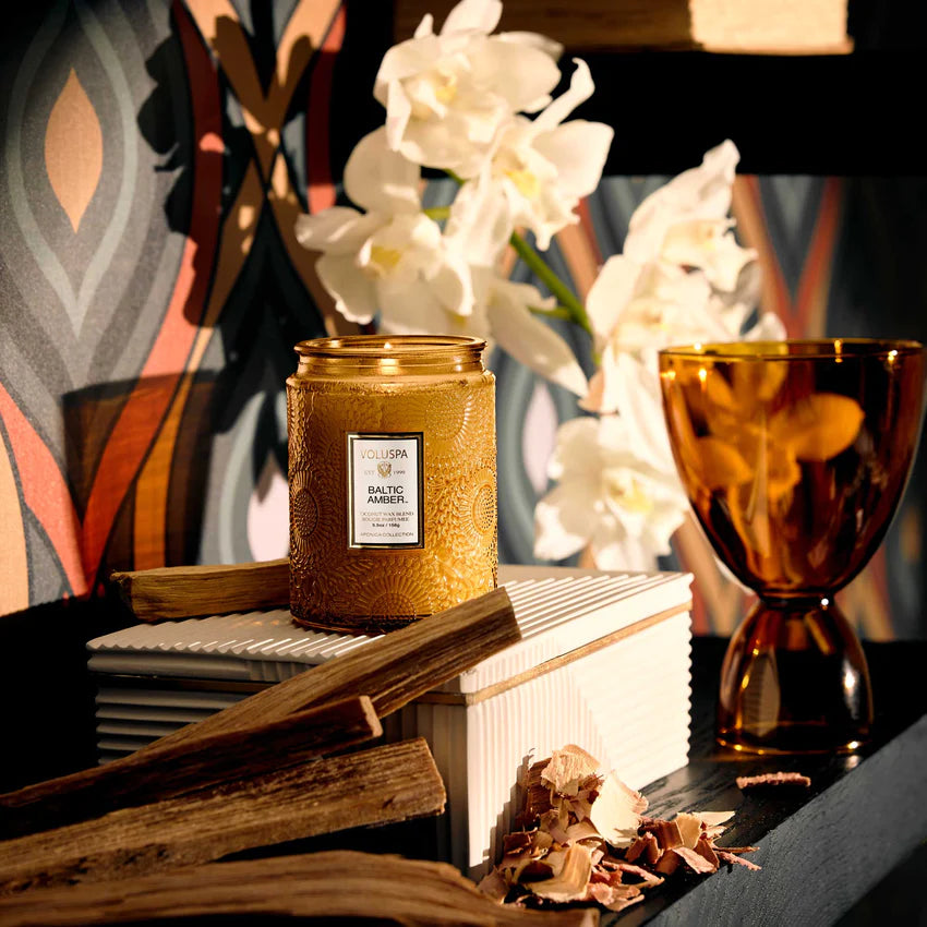 baltic amber small jar candle