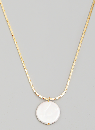 pearl circle necklace