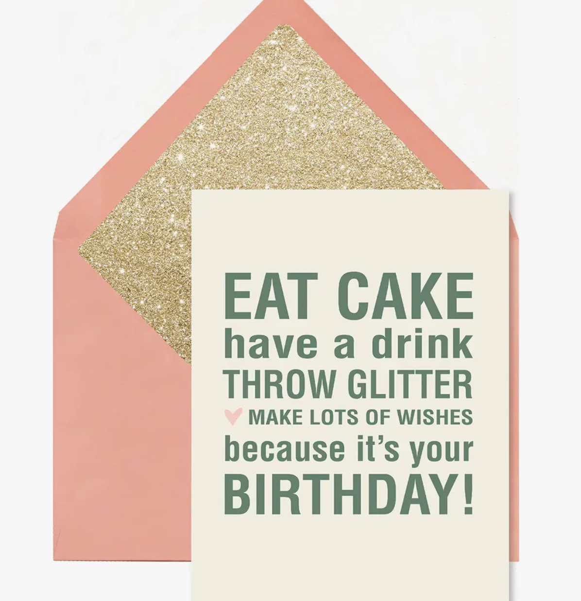 eat cake throw glitter birthday card