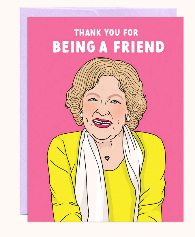 betty thank you for being a friend card