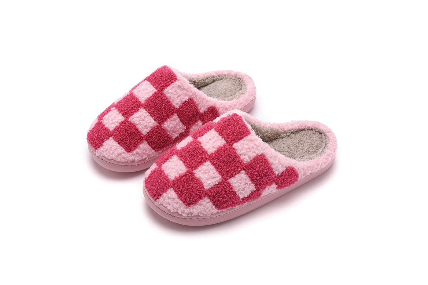 checker slippers