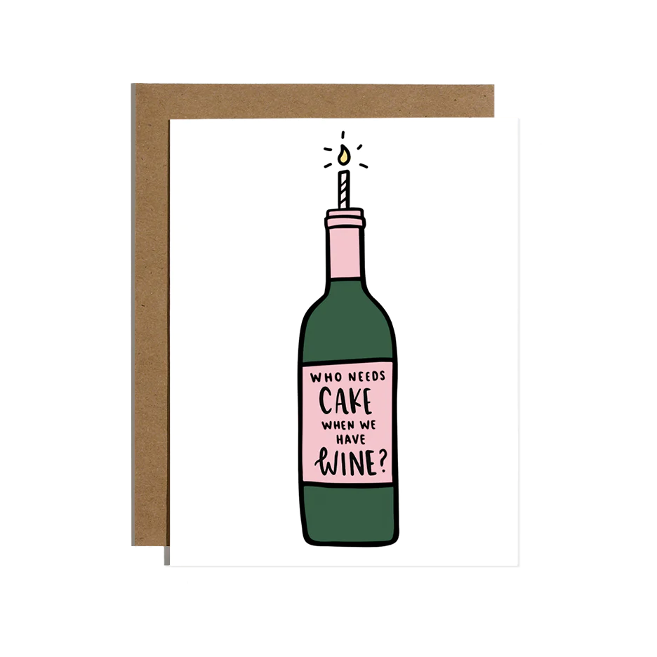 cake wine card
