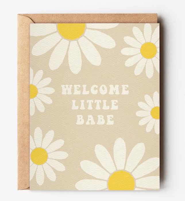 welcome little babe card