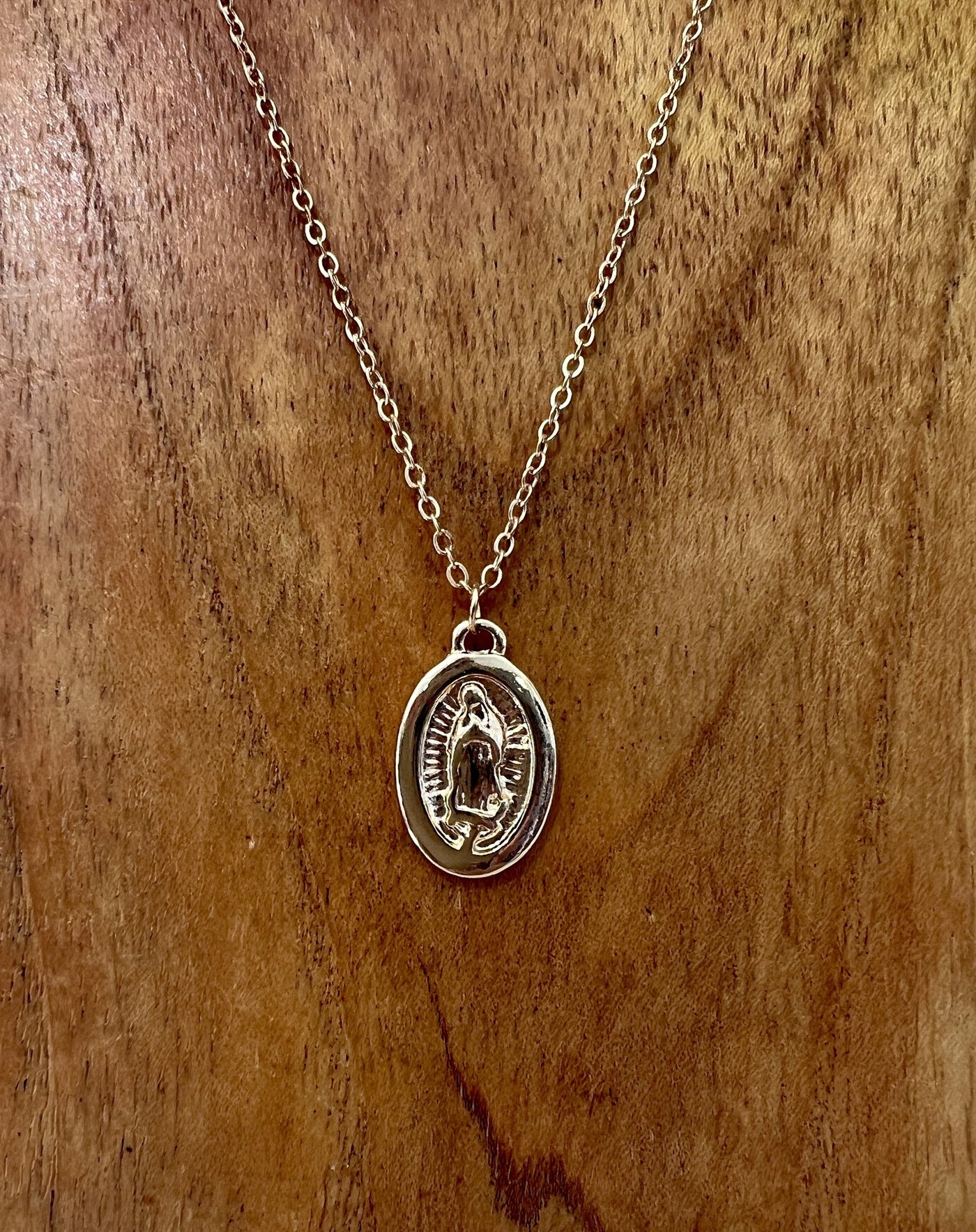 guadalupe charm necklace