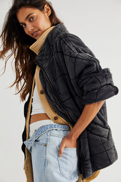 free people dolman quilted jacket