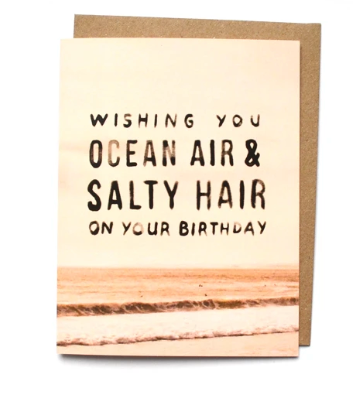 ocean air salty hair card